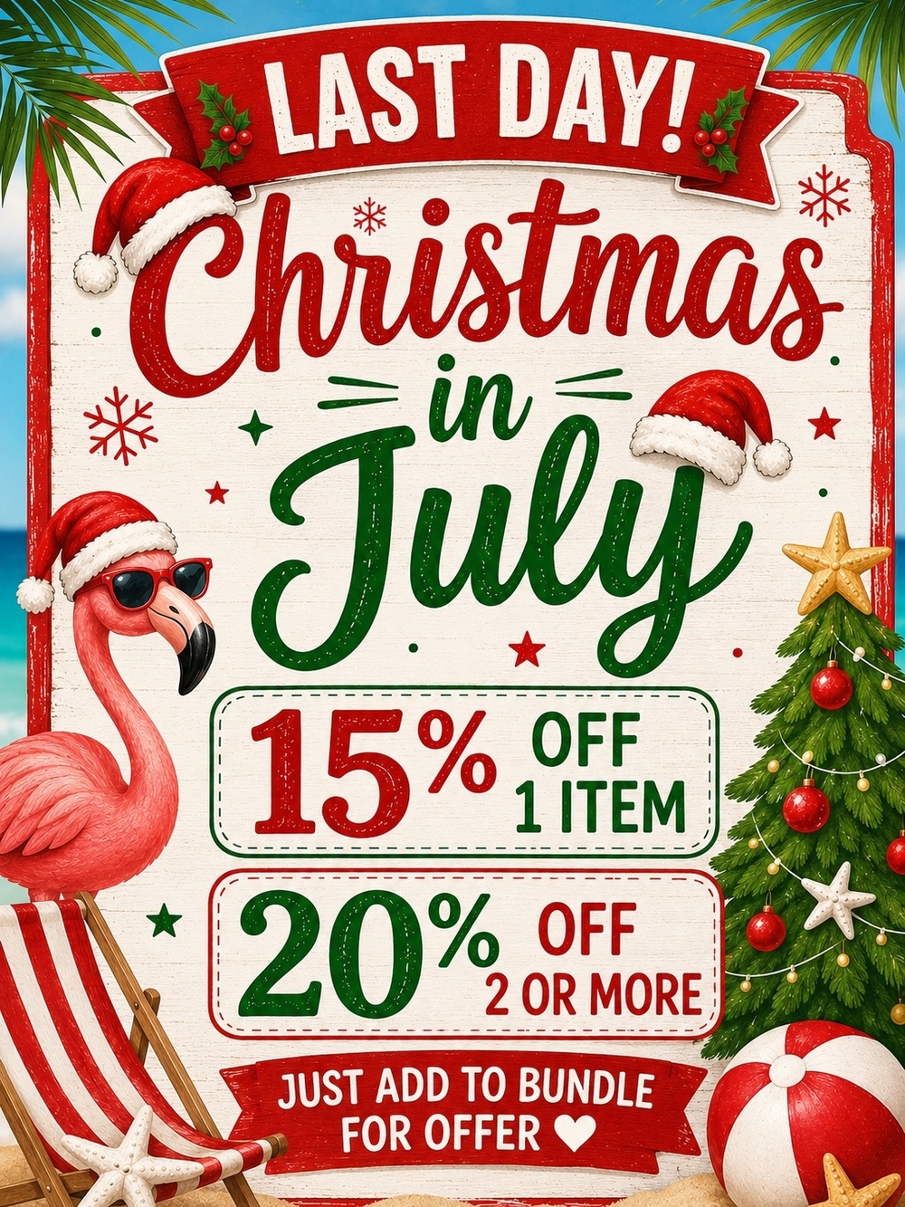 🎄LAST DAY🎄Christmas in July Holiday Sale
